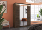 Spinta ADRK Furniture su LED ap&scaron;vietimu Fever 150, tamsiai ruda