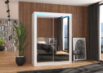 Spinta ADRK Furniture su LED ap&scaron;vietimu Permo 150, balta
