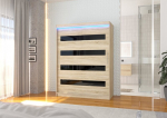 Spinta ADRK Furniture su LED ap&scaron;vietimu Martinez 150, smėlio spalvos