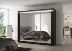 Spinta ADRK Furniture su LED ap&scaron;vietimu Chester 250, juoda