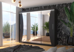 Spinta ADRK Furniture su LED ap&scaron;vietimu Diego 250, juoda
