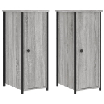 2-ių dalių naktinių spintelių komplektas vidaXL, pilkas