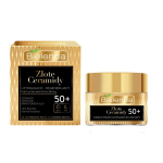 Bielenda Aukso Keramidai Pakabinamieji-Regeneruojantis Įtrūkimų Kreminis kremas 50+ Dienos ir Nakties, 50ml
