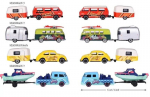 Žaislinio automobilio su priekaba rinkinys Majorette Volkswagen Originals Premium