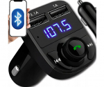 Fm moduliatoriaus siųstuvas, greitas su įkrovikliu ir bluetooth funkcija mp3 bt 3x usb rgb