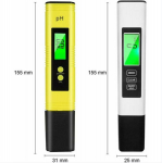 PH matuoklis, TDS ir EB temperatūros matuoklis, 4 viename PH vandens kokybės testeris su LCD ekranu automatinis kalibravimo testas INORCO