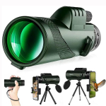 Galingas mastelio keitimo teleskopas 80x100 HD monokulis, skirtas medžioklei stovyklaujant lauke su 50 mm objektyvu BLACK SET