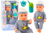 Skleidžianti garsus lėlė su aksesuarais Lean Toys, 35 cm