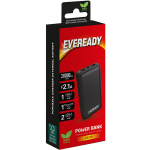 Energizer EVEREADY - I&scaron;orinis akumuliatorius 20000 mAh + USB-A/Micro-USB laidas - I&scaron;orinis akumuliatorius telefonams ir plan&scaron;etėms - Juodas