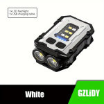 GZLIDY Mini LED Žibintuvėlis, USB Įkraunamas Su 8 Režimais, Baltas