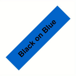 Spausdintuvo etikečių juostelė 12mm, Juoda ant mėlynos spalvos