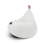 Vaiki&scaron;ka ergonominė sėdmai&scaron;io kėdė Qubo Tiny Drop Sugar Feel Fit, mink&scaron;tas audinys, polistireno užpildas, kompakti&scaron;kas dydis