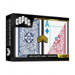 Copag Legacy 4 Colors Poker Size Žaidimo Kortos Dviguba Kaladė (Raudonos Ir Mėlynos)