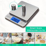 Svarstyklės Skaitmeninės maisto svarstyklės su padėklais 3000g/0.01g LCD.