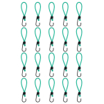 Bungee virvelės su kabliukais, 20vnt., 15cm