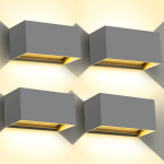 "Kingwen" LED lempa, 20 W, &scaron;iltai balta, 3000 K, IP65, pilka, 4 vnt.