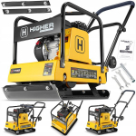 Benzininis žemės tankintuvas HIGHER, 120 kg, 6,5 AG, LONCIN variklis, su kilnojimo rankena, ratais ir silikoniniu kilimėliu