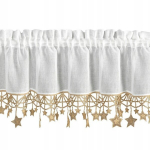 Eurofirany kalėdinė užuolaida Xmas, 30x150 cm, balta