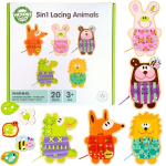 Medinis rinkinys Gyvūnai 5in1 Woopie Green, 20 d.