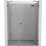Du&scaron;o durys Mexen Lunar, de&scaron;ininės, 120 cm, transparent/gun metal