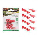 Vejos roboto kontūro laidų jungtys Bradas, 2,7mm, raudona, 4 vnt.
