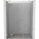 Du&scaron;o durys Mexen Lunar, kairinės, 120 cm, transparent/brushed gold