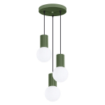 Sollux Lighting pakabinamas &scaron;viestuvas Halo 3P, alyvuogių žalios spalvos