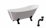 Vonia Besco Olaya Glam 160, Silver+Black, su sifonu Klik-klak Black