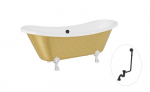 Vonia Besco Amelia Glam 190, Gold+Chrome, su sifonu su persipylimu Klik-klak Black
