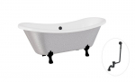 Vonia Besco Amelia Glam 190, Silver+Black, su sifonu su persipylimu Klik-klak Black