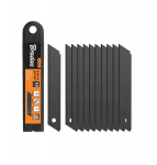 Keičiami peiliukai Bradas BLACK, 18 mm, 10 vnt.