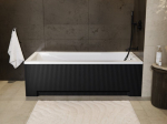 Vonia Besco Modern, 140 x 70 cm, su rifliuota juoda apdaila