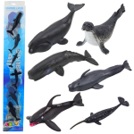 Mini figūrėlių rinkinys Jūriniai žinduoliai, 6-8 cm, 6 vnt.