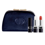 Dior Rouge Dior lūpų būtinybių rinkinys &ndash; 720 Icone lūpų dažai, 000 Diornatural balzamas & mėlyna makiažo kosmetinė