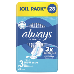Always Ultra Day Super Extra Quatro higieniniai įklotai, 28 vnt.