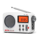 Ne&scaron;iojamas FM/AM radijas su laikmačiu, garsu ir ausinių jungtimi