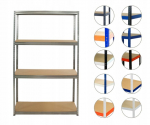 Metalinis cinkuotas sandėliavimo stovas Helios 180x90x40 cm, 4 lentynos, 350 kg/lentyna