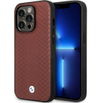 Dėklas BMW BMHCP14L22RFGR iPhone 14 Pro 6.1 bordo/burundy odinis deimantinio ra&scaron;to