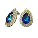 Auskarai moterims DiamondSky &bdquo;Jasmine (Bermuda Blue)&ldquo; su Swarovski kristalais