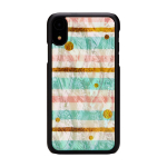 iKins K1730J i&scaron;maniojo telefono dėklas skirtas iPhone XR &ndash; Pop Mint Black, perlamutrinis dizainas