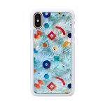 iKins K1631H auk&scaron;čiausios kokybės dėklas iPhone XS &ndash; Poppin Rock balta