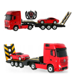 COIL Nuotolinio valdymo automobilis RC nuotolinio valdymo didelis 2 automobilių rinkinys Mercedes Actros su priekaba 1:24 RTR raudonas