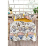 Lovos komplektas - 1 antklodės užvalkalas 220 x 240 cm + 2 pagalvės užvalkalai 60 x 60 cm - 100% sustiprintas medvilnė - Garstyčių spalvos
