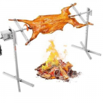 Komercinis grilis i&scaron; nerūdijančio plieno | Talpa 60 kg | Elektrinis BBQ grilis su dangčiu