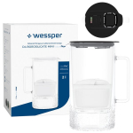 Wessper D4 BOROSILICATE MINI stiklo filtro ąsotis LED skaitiklis + filtras