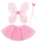 Pink "MAGIC FAIRY" (tutu, wings, magic wand)