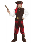 &bdquo;KARIBŲ PIRATAS&ldquo; (mar&scaron;kinėliai su liemene, kelnėmis, diržu, batų užvalkalais, galvos juosta, kepure)