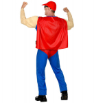 &bdquo;SUPER ALAUS ŽMOGUS&ldquo; (raumenų kombinezonas su apsiaustu, skardinių dėklu, kepure)