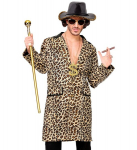 BLACK LEATHERLOOK COWBOY HAT WITHLEOPARD TRIM