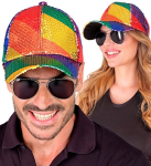 RAINBOW SEQUIN CAP
